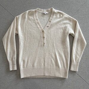 LOFT Beige V-Neck Sweater